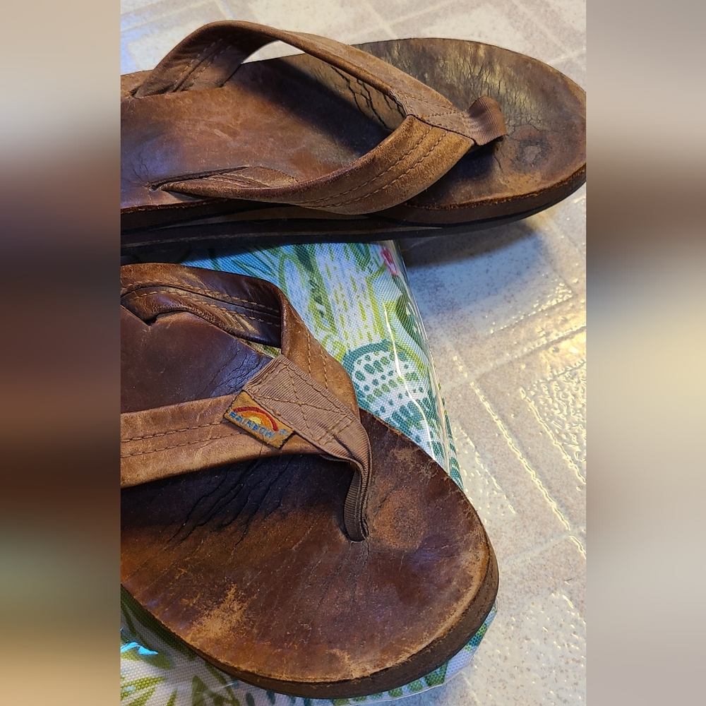 Rainbow women's double layer sandals slippers 8 used - Picture 5 of 6